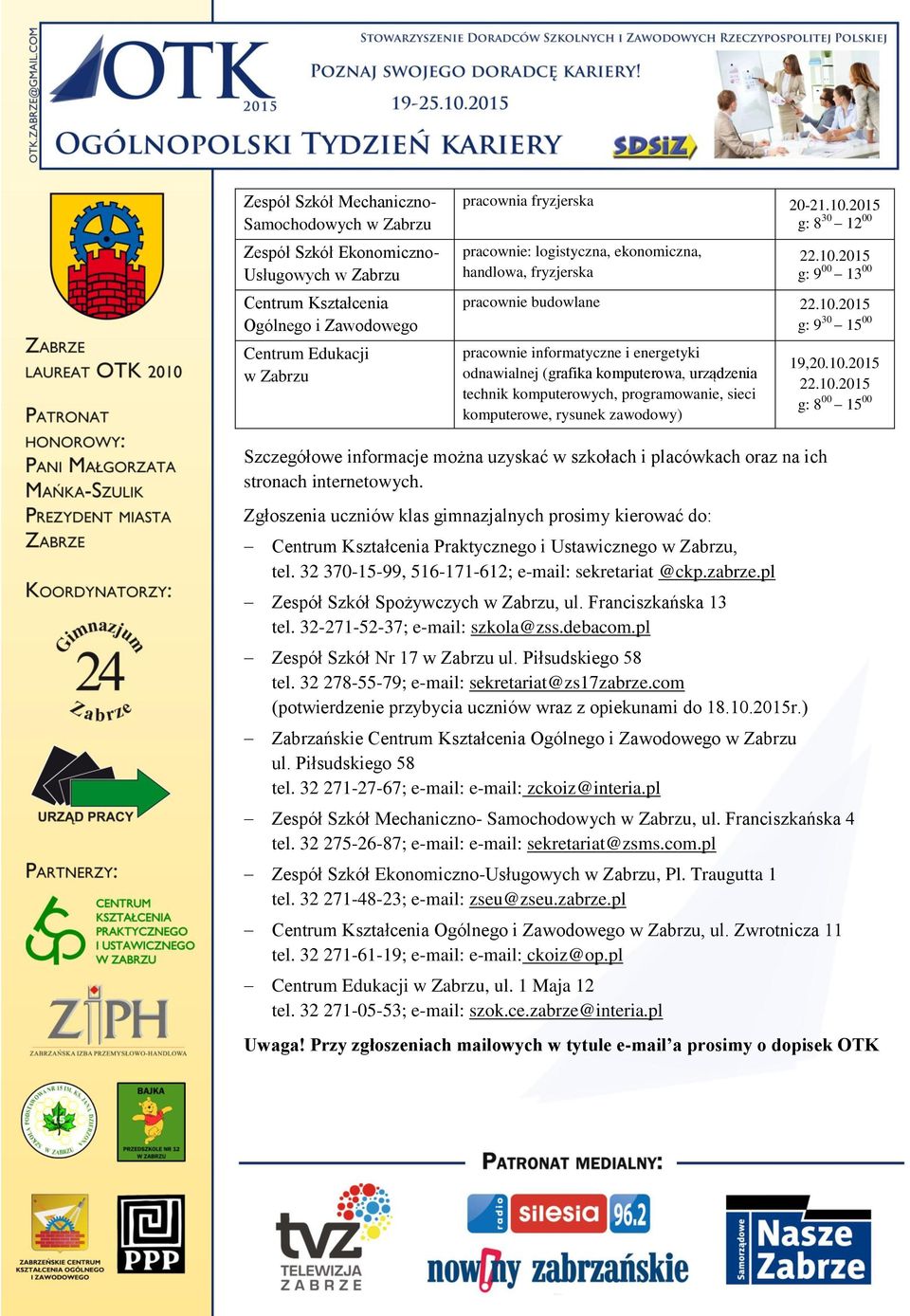 urządzenia technik komputerowych, programowanie, sieci komputerowe, rysunek zawodowy) 19,20.10.