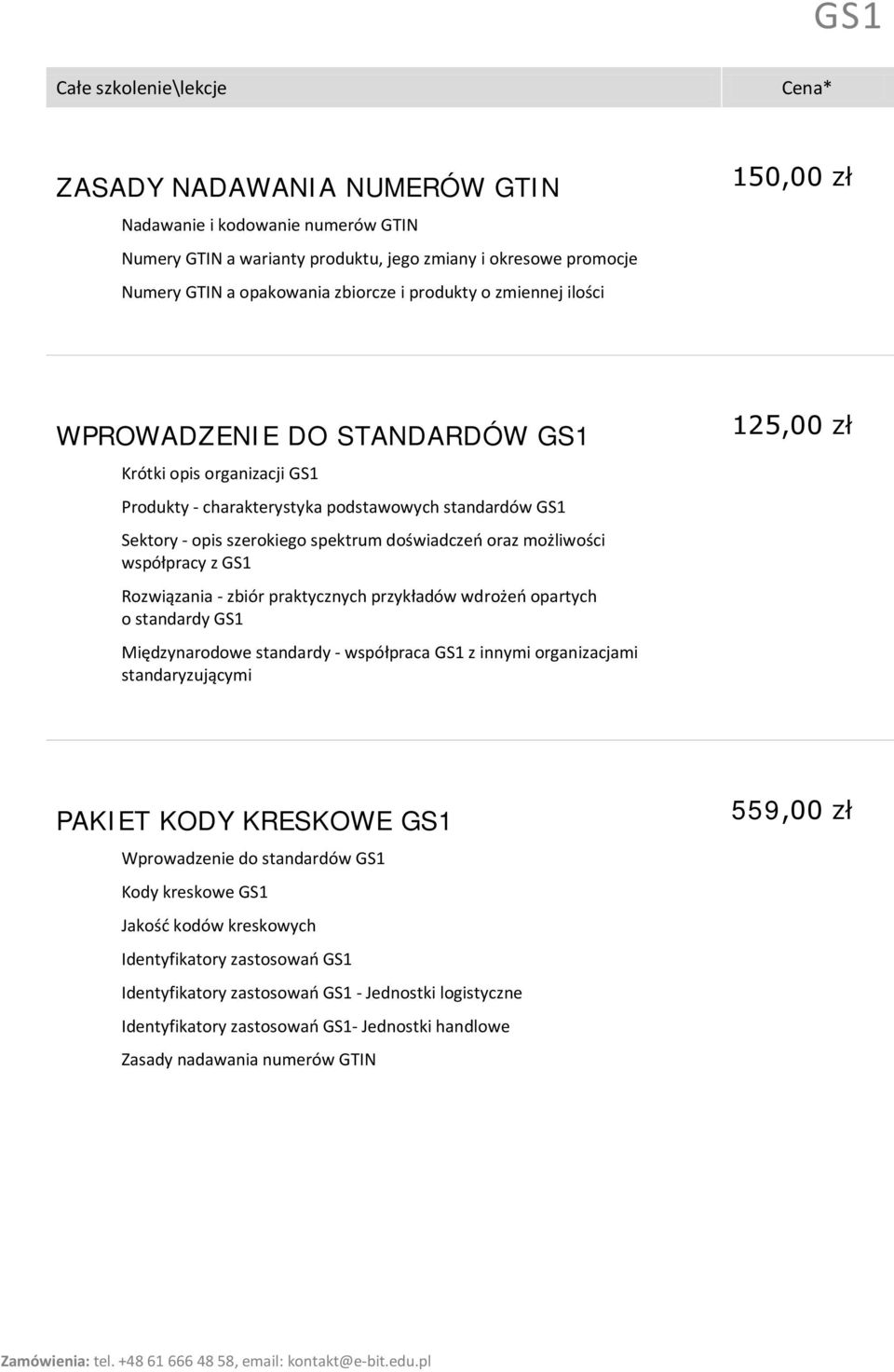 GS1 Rozwiązania - zbiór praktycznych przykładów wdrożeń opartych o standardy GS1 Międzynarodowe standardy - współpraca GS1 z innymi organizacjami standaryzującymi 125,00 zł PAKIET KODY KRESKOWE GS1