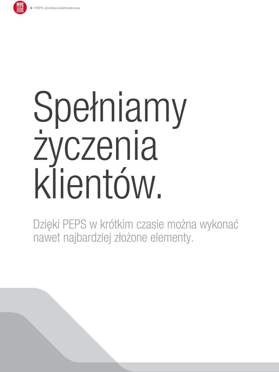 Dzięki PEPS w krótkim czasie można