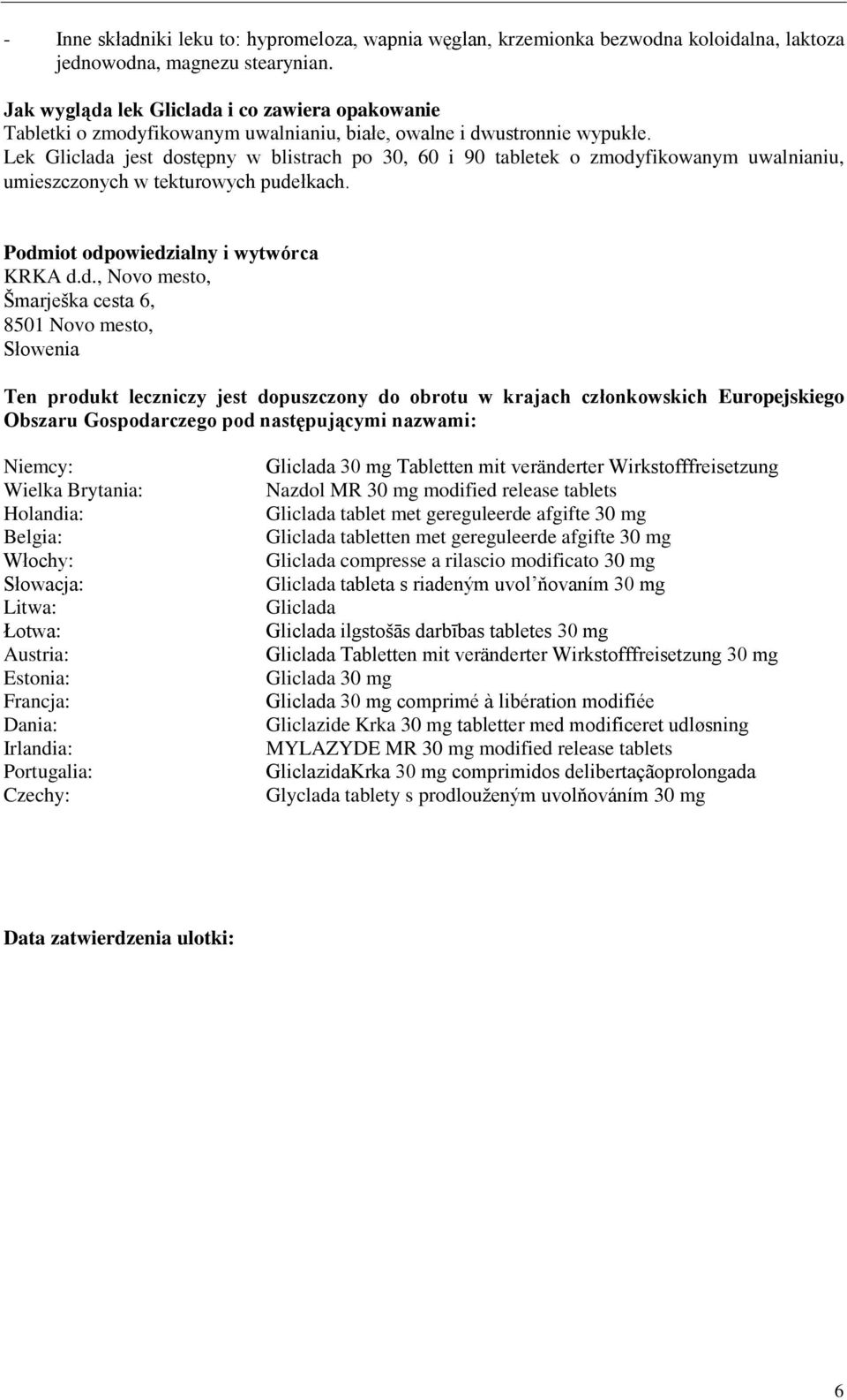 Lek Gliclada