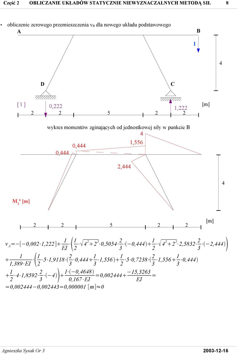 w puncie 1,556 0, 0,, M 0 v = [ 0,00 1,] 1 1 0,505 3 0, 1,583 3, 1 1,389 1 5 1,9118 3 0, 1