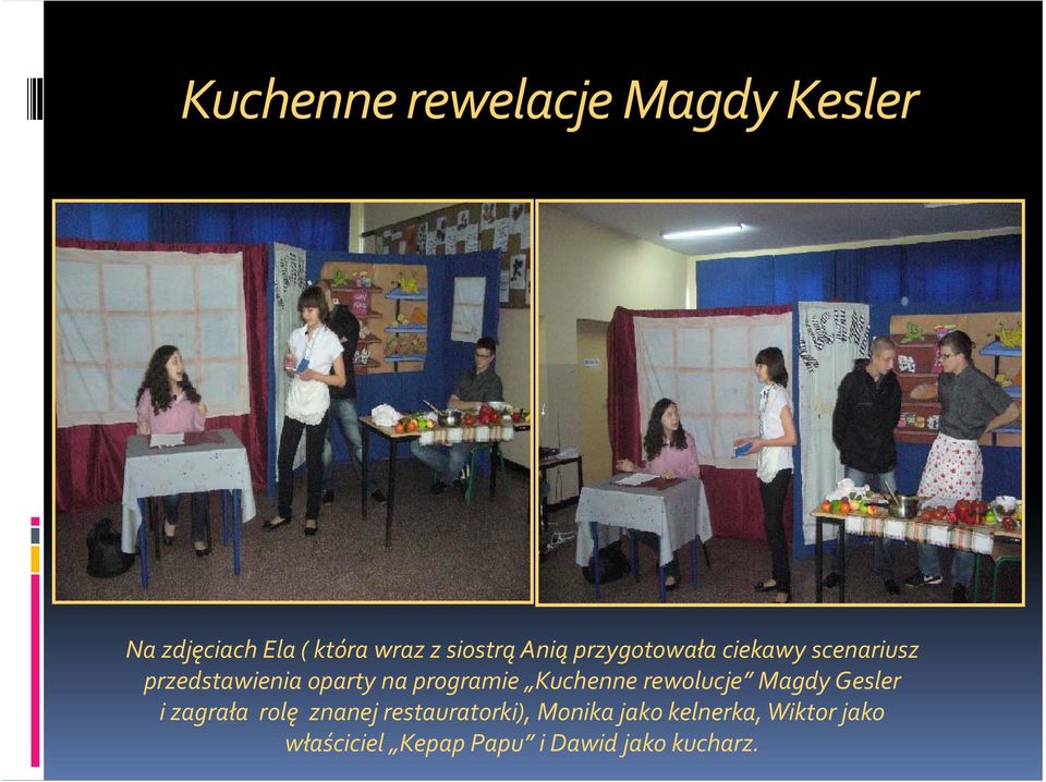 Kuchenne rewolucje Magdy Gesler i zagrała rolę znanej restauratorki),