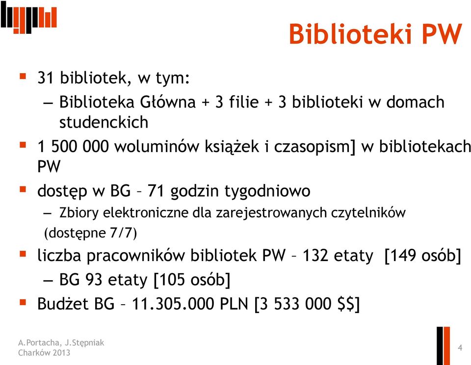 tygodniowo Zbiory elektroniczne dla zarejestrowanych czytelników (dostępne 7/7) liczba