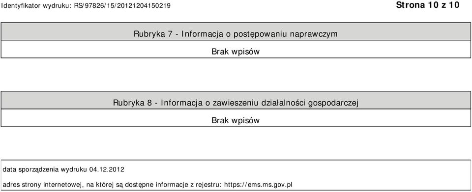 data sporządzenia wydruku 04.12.