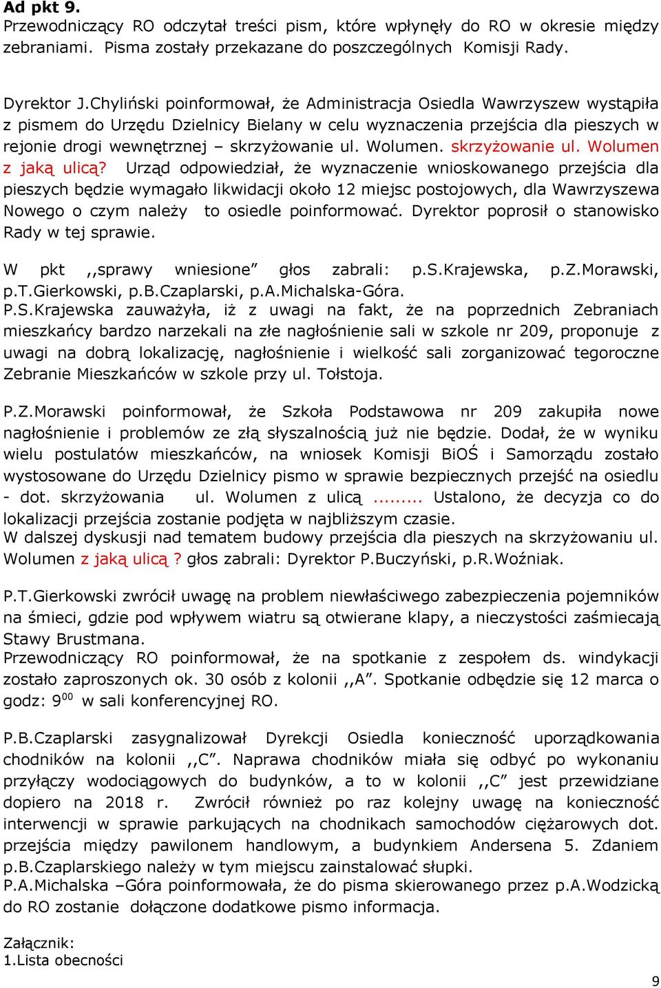 Wolumen. skrzyżowanie ul. Wolumen z jaką ulicą?