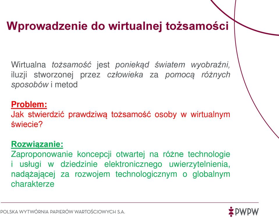 tożsamość osoby w wirtualnym świecie?