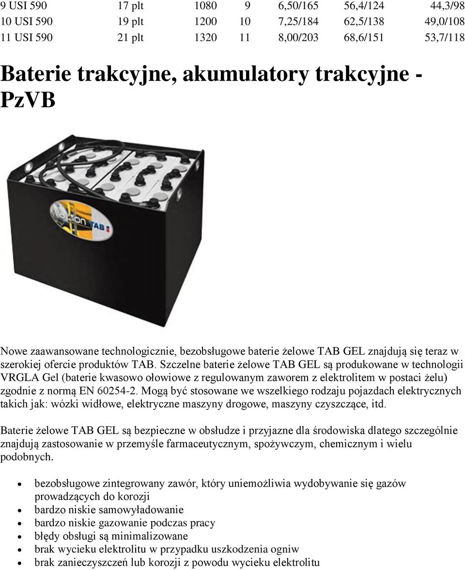 Szczelne baterie żelowe GEL są produkowane w technologii VRGLA Gel (baterie kwasowo ołowiowe z regulowanym zaworem z elektrolitem w postaci żelu) zgodnie z normą EN 60254-2.