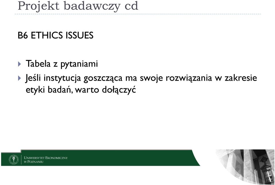 rozwiązania w zakresie Jeśli instytucja goszcząca