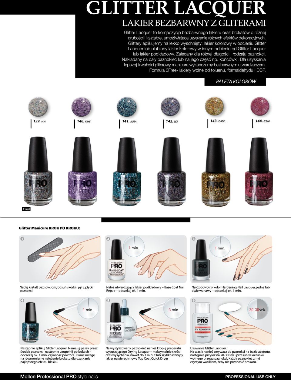 Glittery aplikujemy na lekko wyschnięty: lakier kolorowy w odcieniu Glitter Lacquer lub ulubiony lakier kolorowy w innym odcieniu od Glitter Lacquer lub