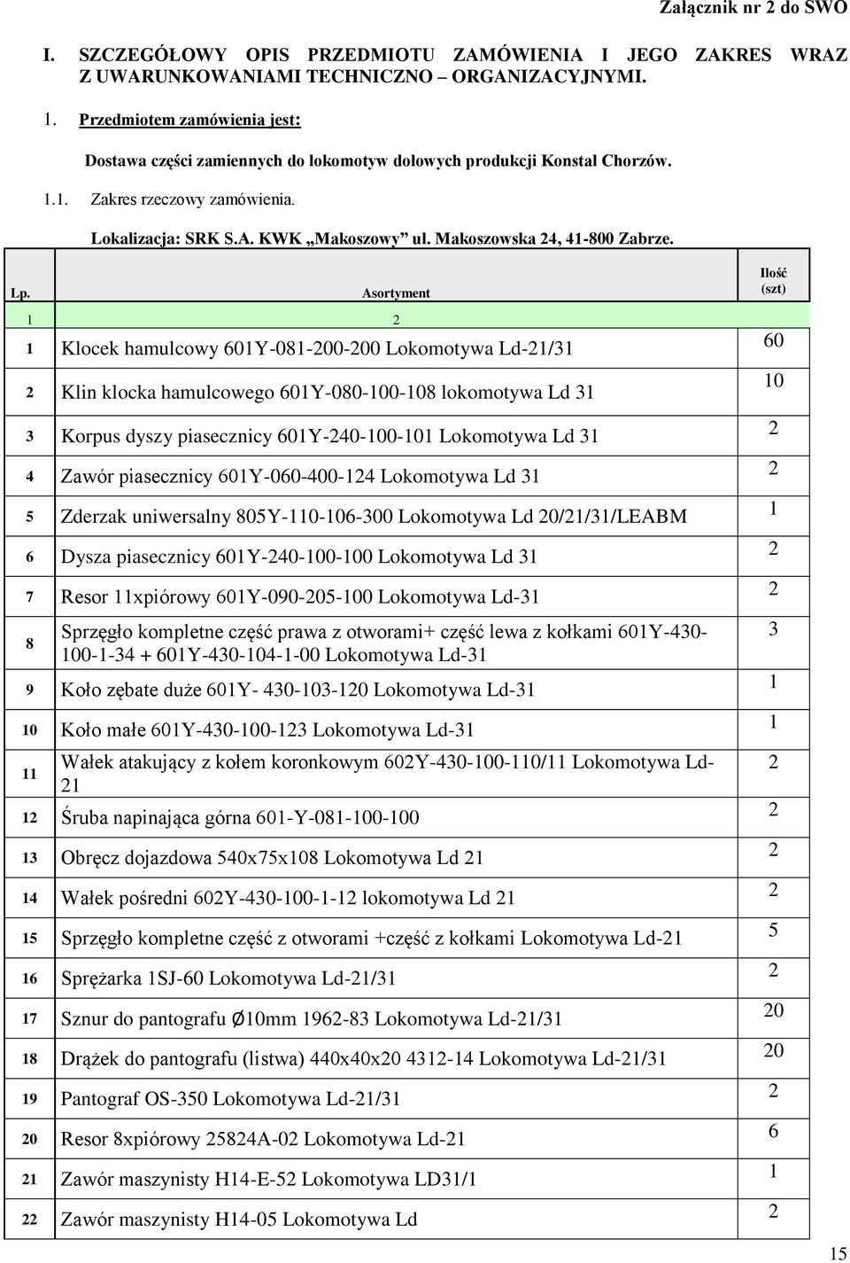 Makoszowska 4, 41-800 Zabrze. Lp.