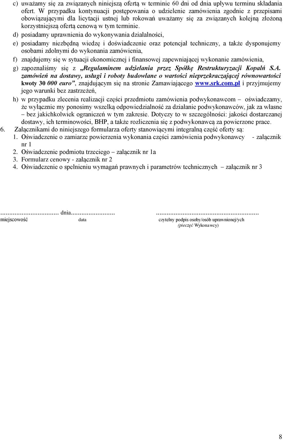 cenową w tym terminie.