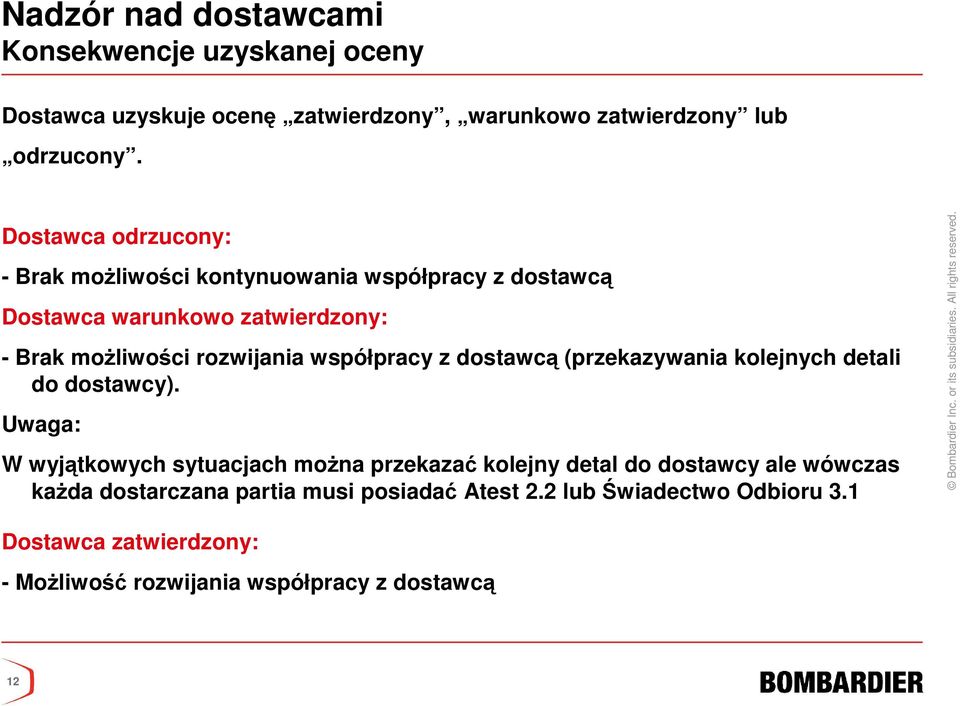 współpracy z dostawcą (przekazywania kolejnych detali do dostawcy).