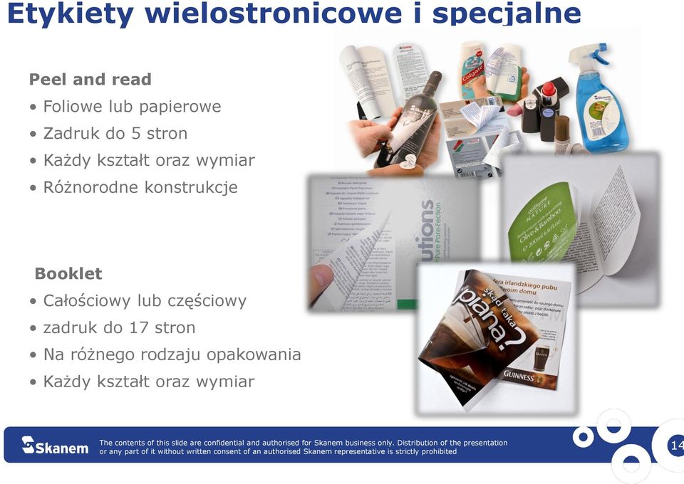 Różnorodne konstrukcje Booklet Całościowy lub częściowy zadruk