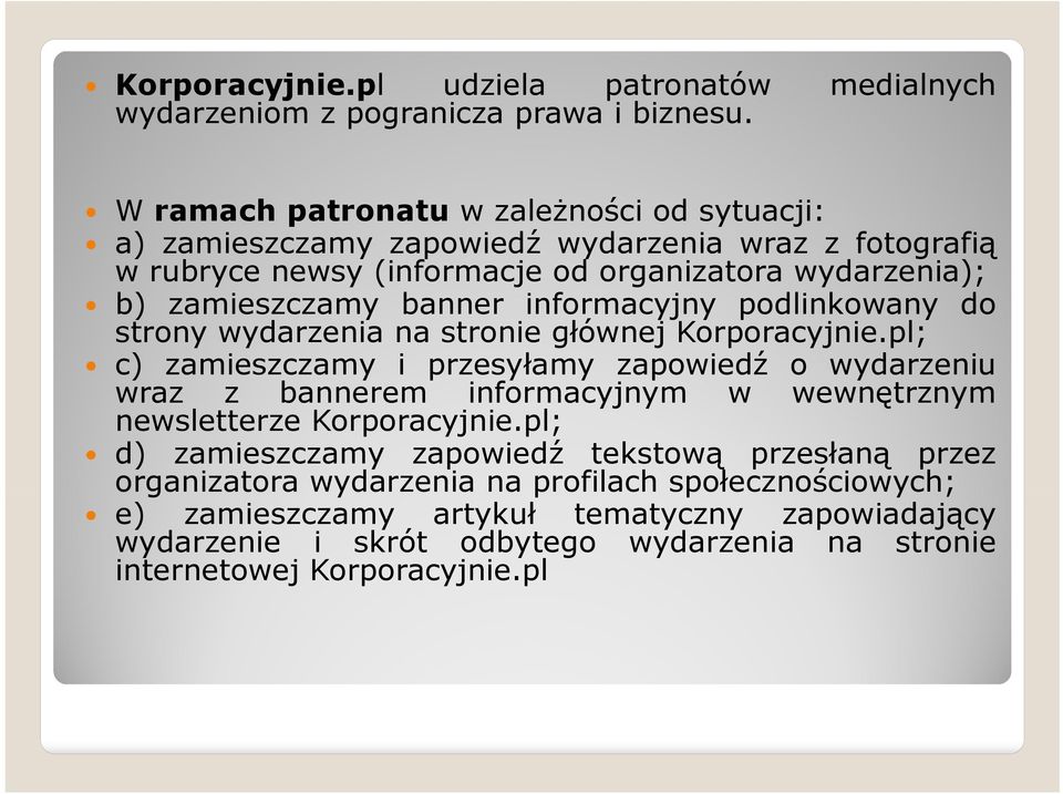 banner informacyjny podlinkowany do strony wydarzenia na stronie głównej Korporacyjnie.
