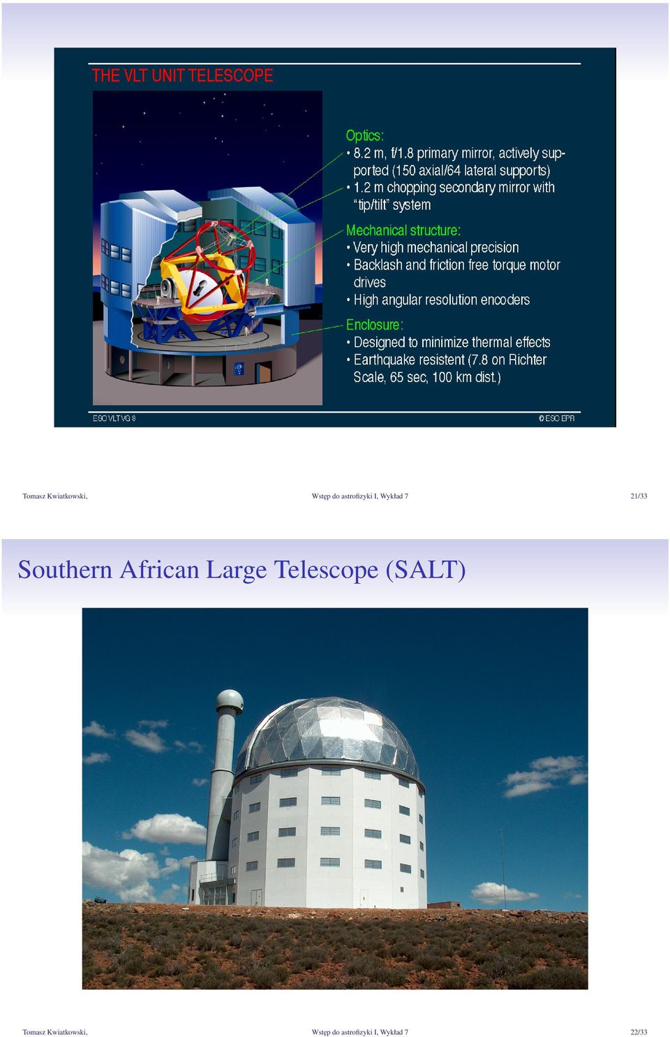 African Large Telescope (SALT) 