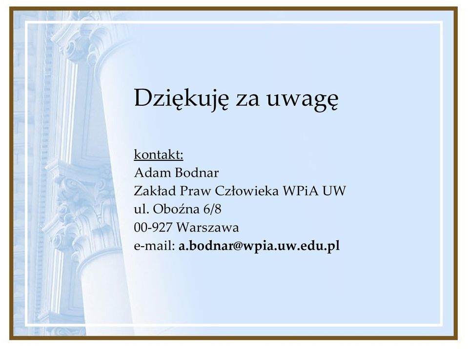 WPiA UW ul.