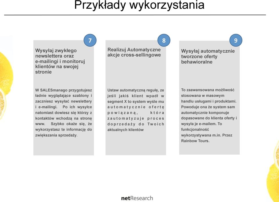 Szybko okaże się, że wykorzystasz te informację do zwiększania sprzedaży.