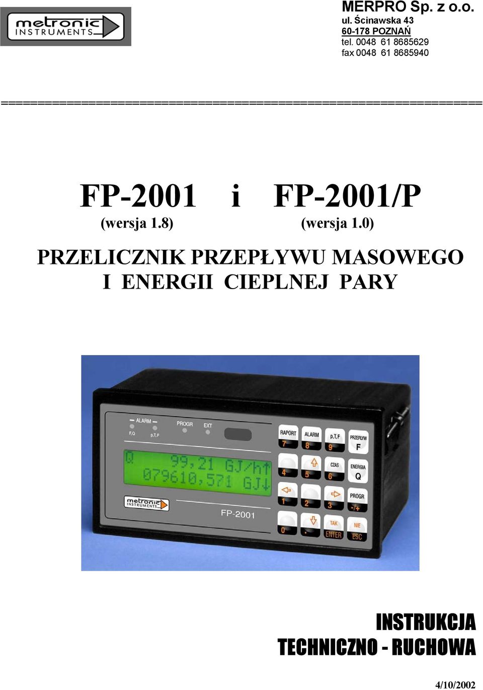 ================================================================== FP-2001