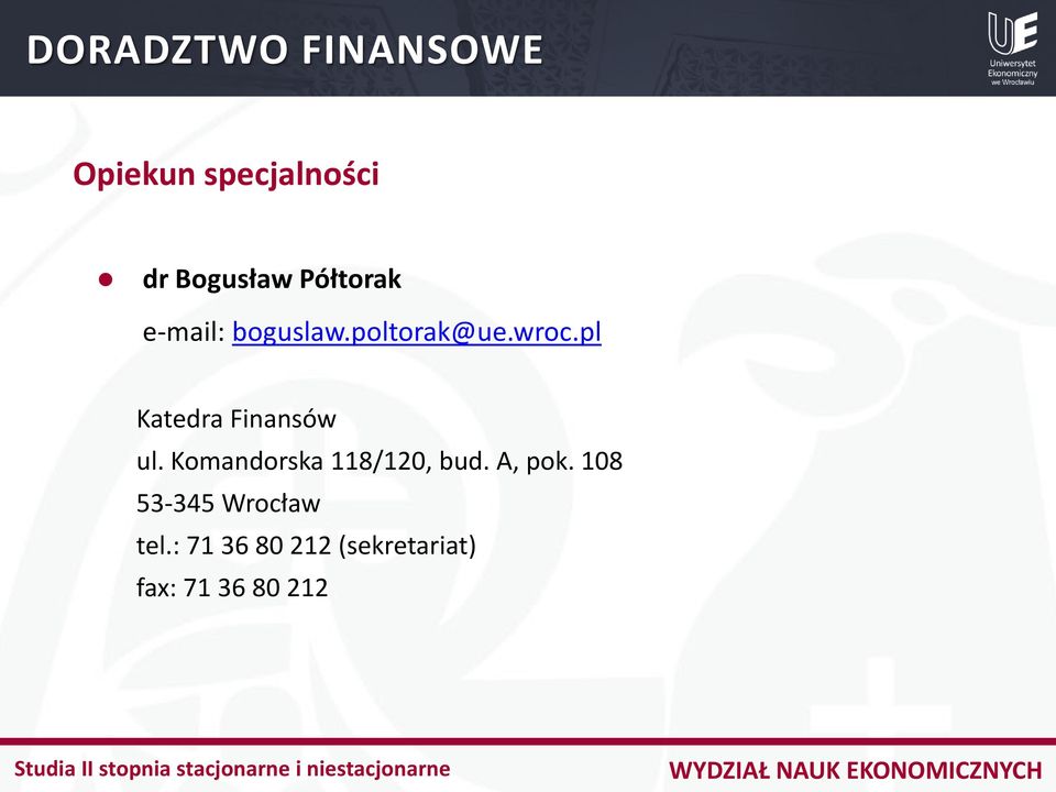 Komandorska 118/120, bud. A, pok.