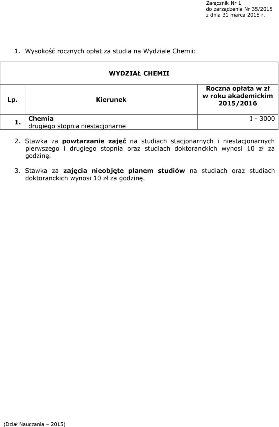 studiach doktoranckich wynosi 10 zł za godzinę. 3.