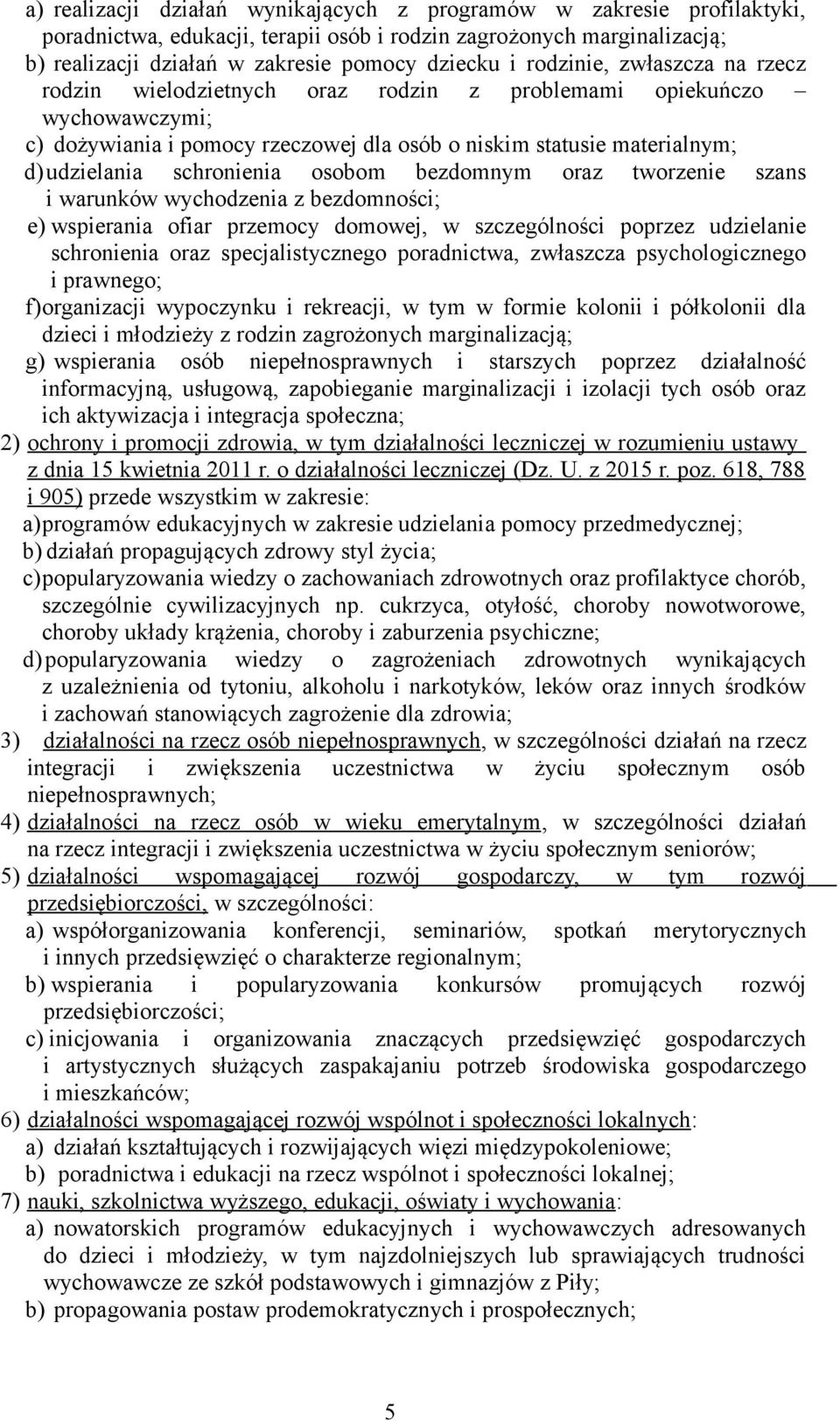 osobom bezdomnym oraz tworzenie szans i warunków wychodzenia z bezdomności; e) wspierania ofiar przemocy domowej, w szczególności poprzez udzielanie schronienia oraz specjalistycznego poradnictwa,