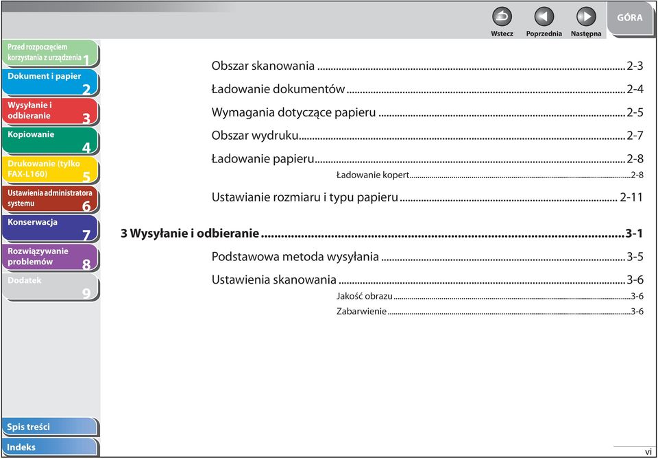 ..- Ładowanie kopert...- Ustawianie rozmiaru i typu papieru... -.