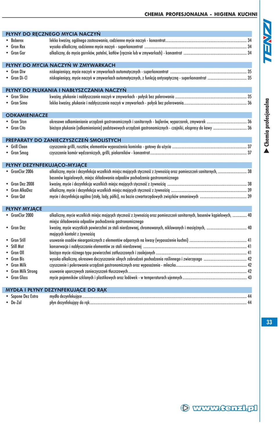 .. 34 PŁYNY DO MYCIA NACZYŃ W ZMYWARKACH Gran Diw niskopieniący, mycie naczyń w zmywarkach automatycznych superkoncentrat.