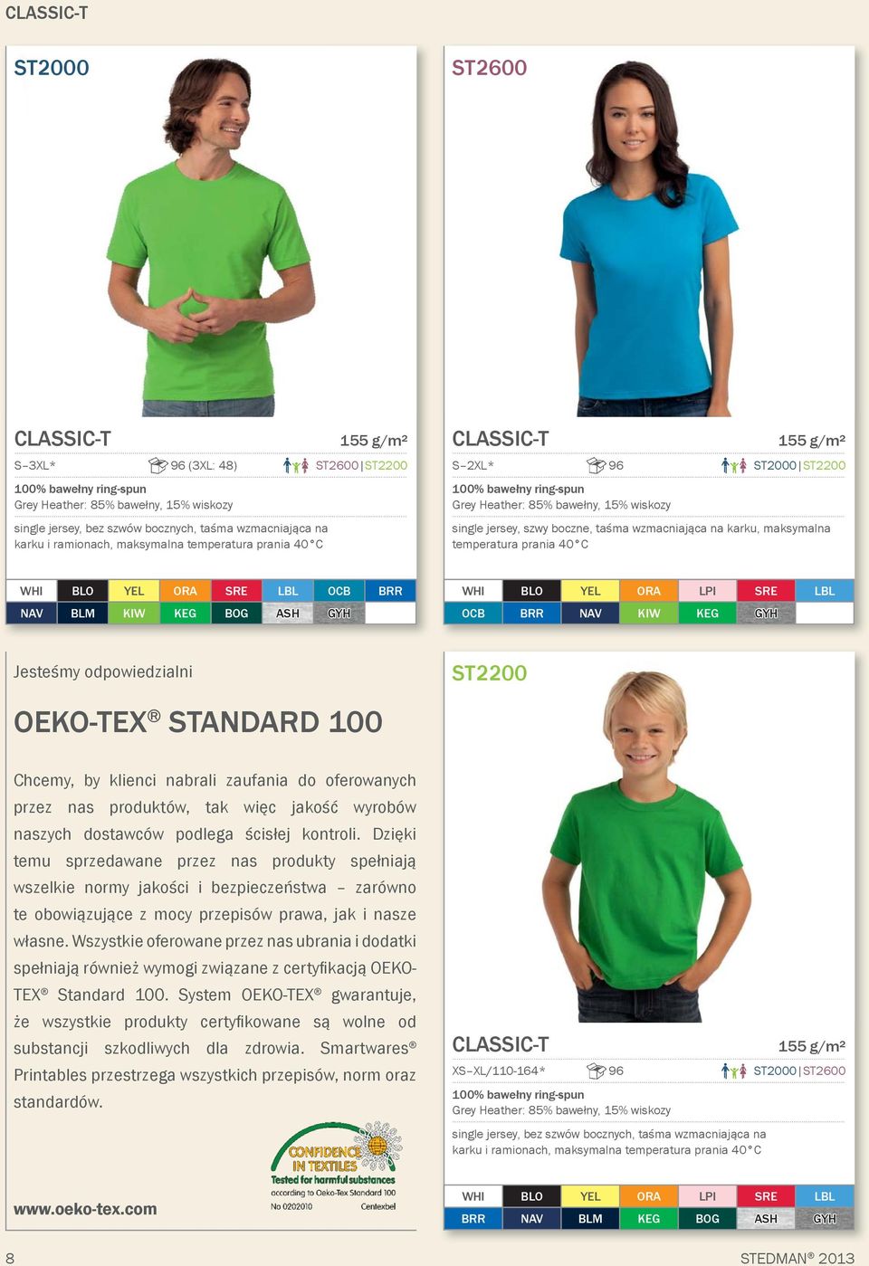 odpowiedzialni OEKO-TEX STANDARD 100 Chcemy, by klienci nabrali zaufania do oferowanych przez nas produktów, tak więc jakość wyrobów naszych dostawców podlega ścisłej kontroli.