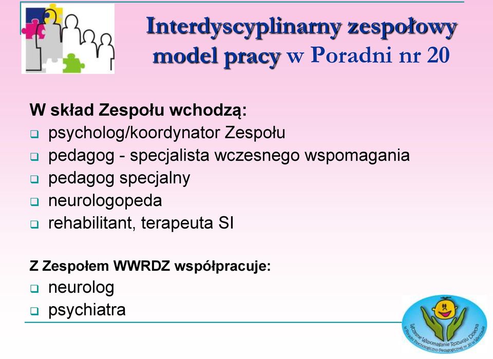 specjalista wczesnego wspomagania pedagog specjalny neurologopeda