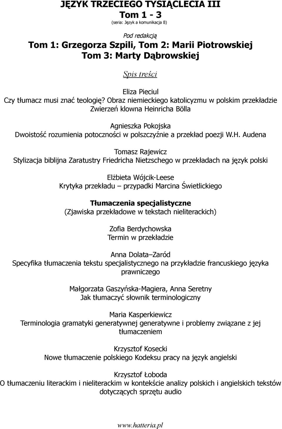 inricha Bölla Agnieszka Pokojska Dwoistość rozumienia potoczności w polszczyźnie a przekład poezji W.H.