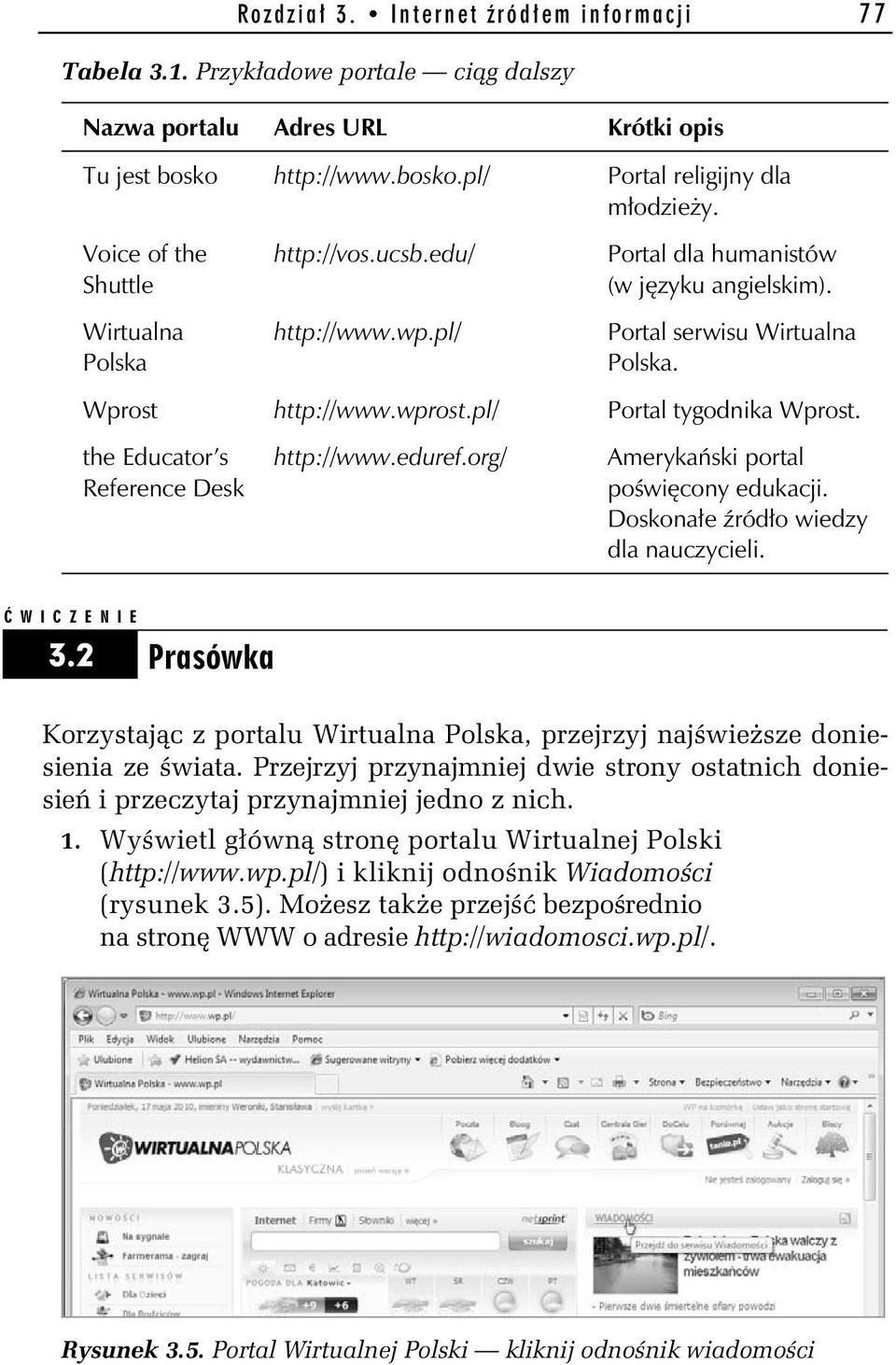 pl/ Portal tygodnika Wprost. the Educator s Reference Desk http://www.eduref.org/ Ameryka ski portal po wi cony edukacji. Doskona e ród o wiedzy dla nauczycieli. W I C Z E N I E 3.