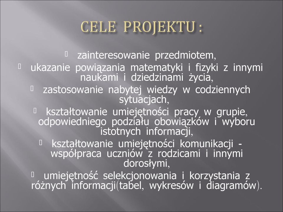 podziału obowiązków i wyboru istotnych informacji, kształtowanie umiejętności komunikacji współpraca uczniów z