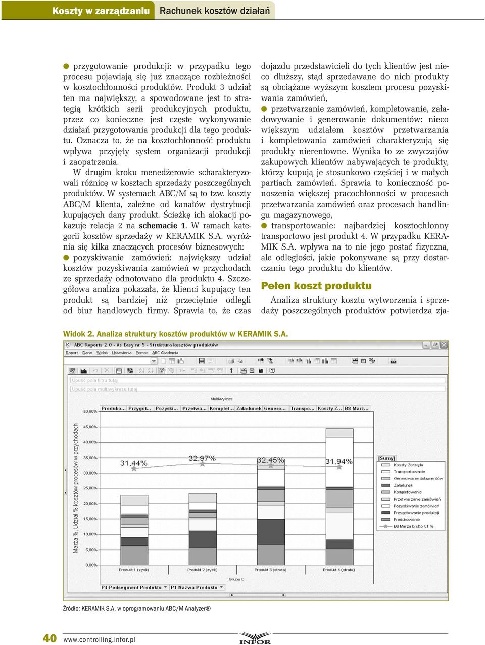 Oznacza to, że na kosztochłonność produktu wpływa przyjęty system organizacji produkcji i zaopatrzenia.