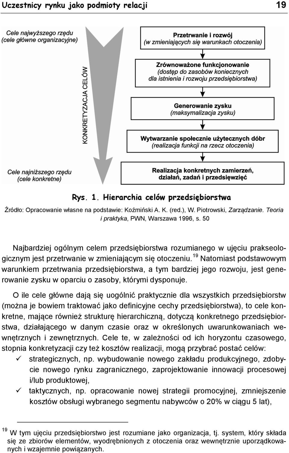 19 Natomiast podstawowym warunkiem przetrwania przedsiębiorstwa, a tym bardziej jego rozwoju, jest generowanie zysku w oparciu o zasoby, którymi dysponuje.