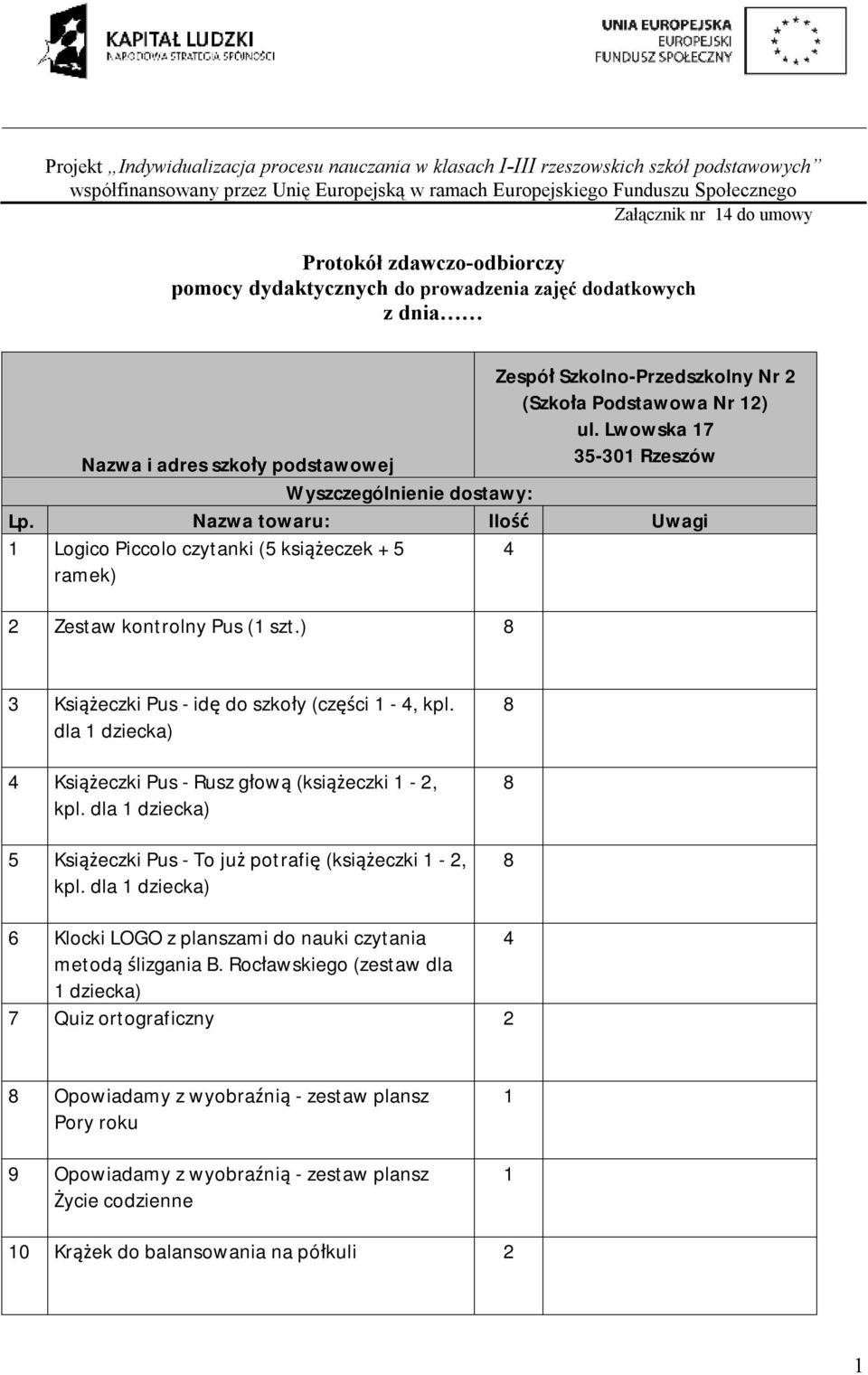 ) 3 Książeczki Pus - idę do szkoły (części - 4, kpl. dla dziecka) 4 Książeczki Pus - Rusz głową (książeczki - 2, kpl. dla dziecka) 5 Książeczki Pus - To już potrafię (książeczki - 2, kpl.