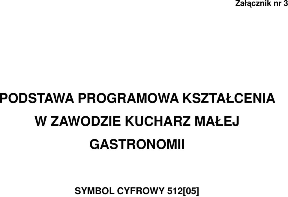 ZAWODZIE KUCHARZ MAŁEJ