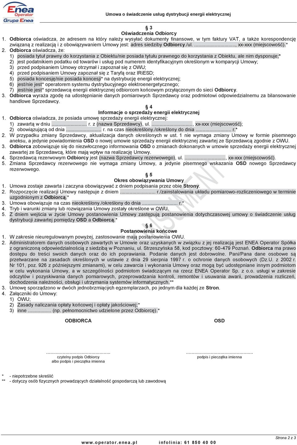 ..., xx-xxx (miejscowość).* 2.