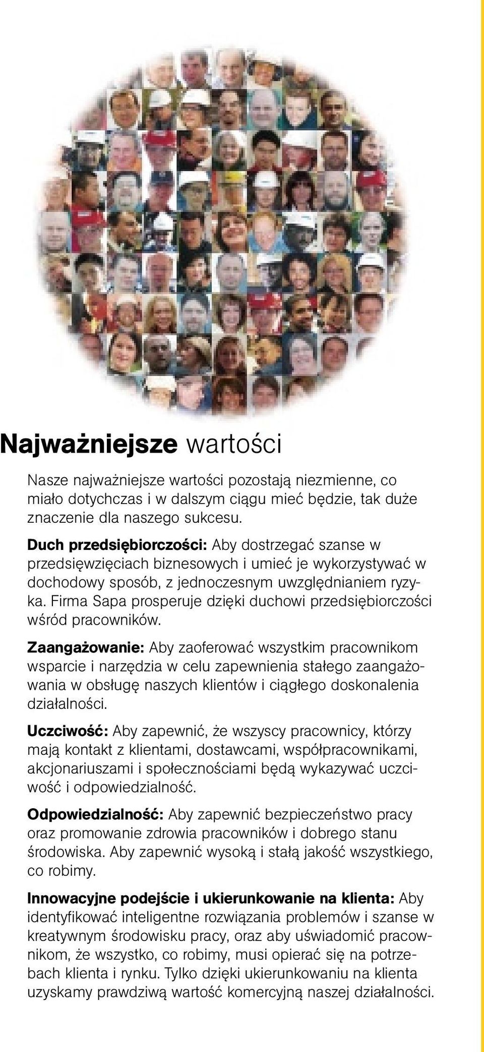 Firma Sapa prosperuje dzięki duchowi przedsiębiorczości wśród pracowników.