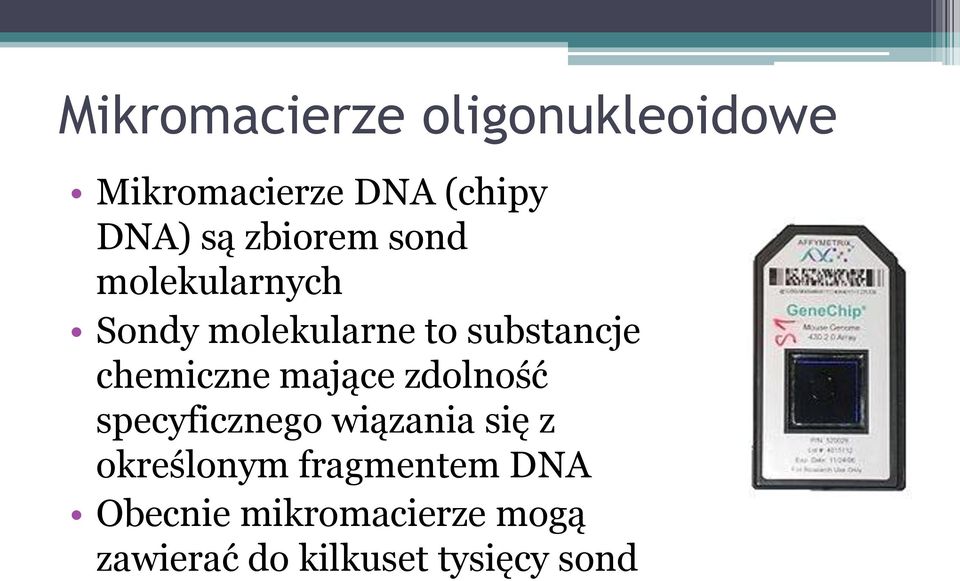 chemiczne mające zdolność specyficznego wiązania się z określonym