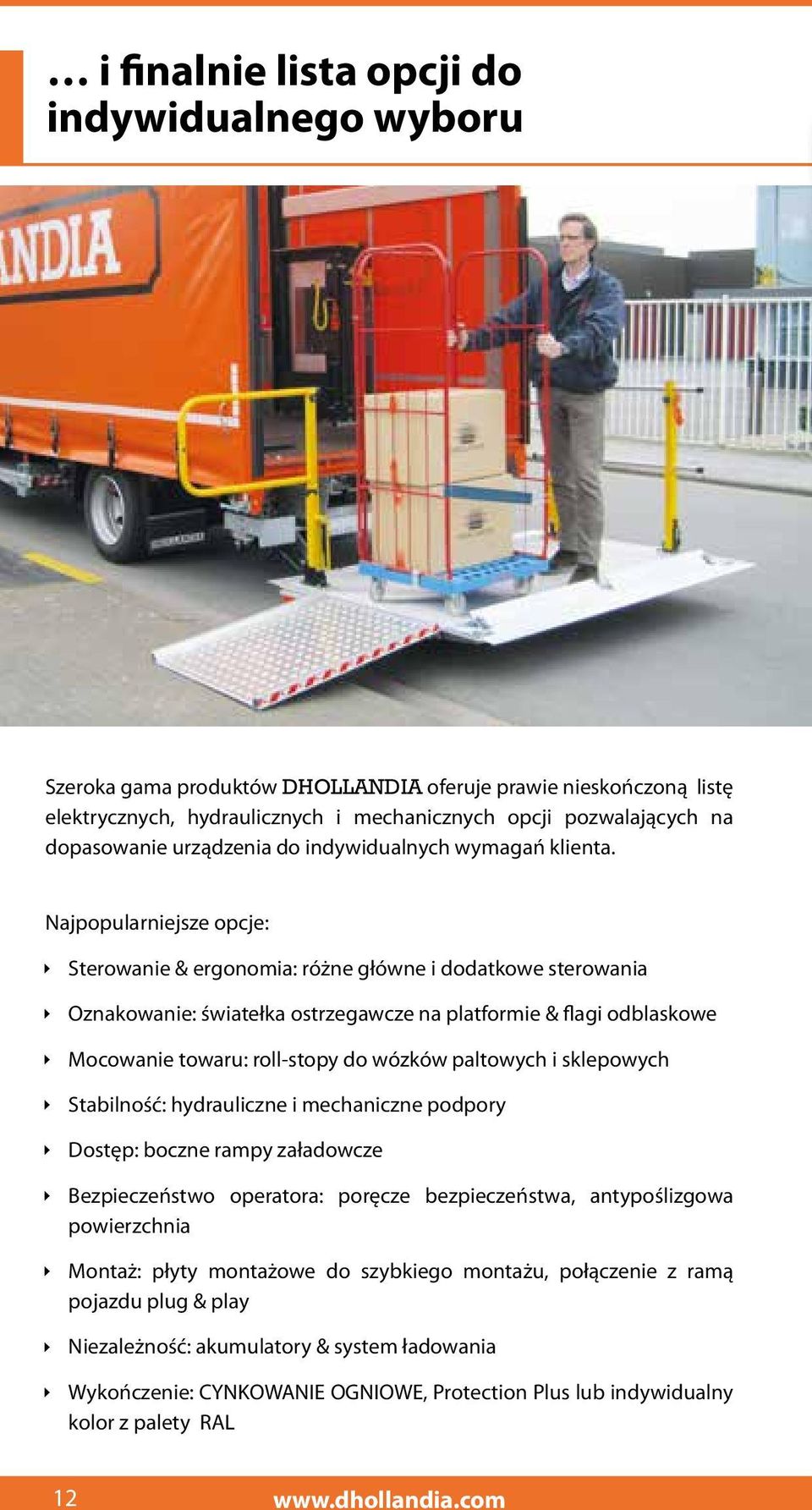Najpopularniejsze opcje: ÌÌSterowanie & ergonomia: różne główne i dodatkowe sterowania ÌÌOznakowanie: światełka ostrzegawcze na platformie & flagi odblaskowe ÌÌMocowanie towaru: roll-stopy do wózków