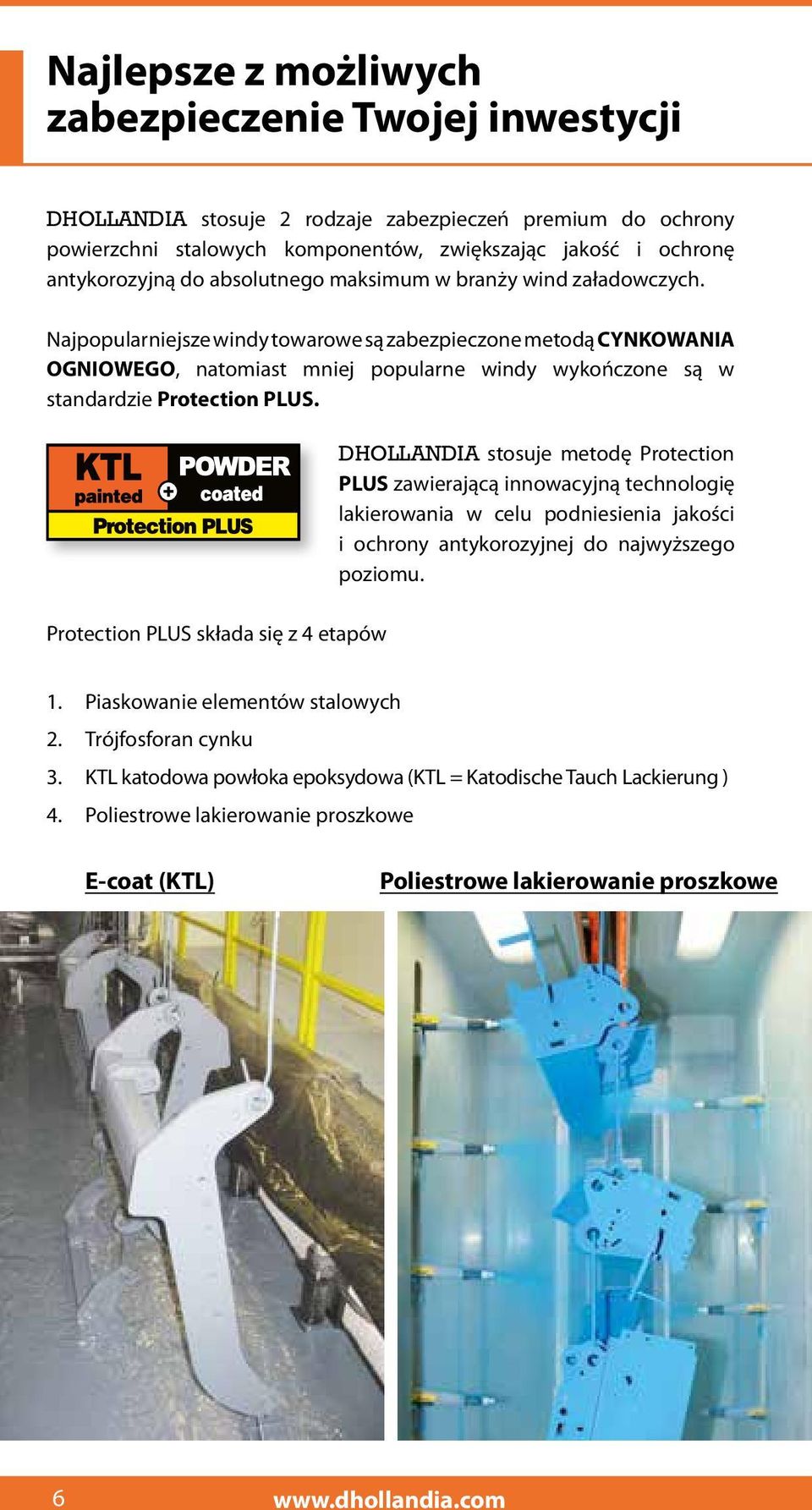 Najpopularniejsze windy towarowe są zabezpieczone metodą CYNKOWANIA OGNIOWEGO, natomiast mniej popularne windy wykończone są w standardzie Protection PLUS.
