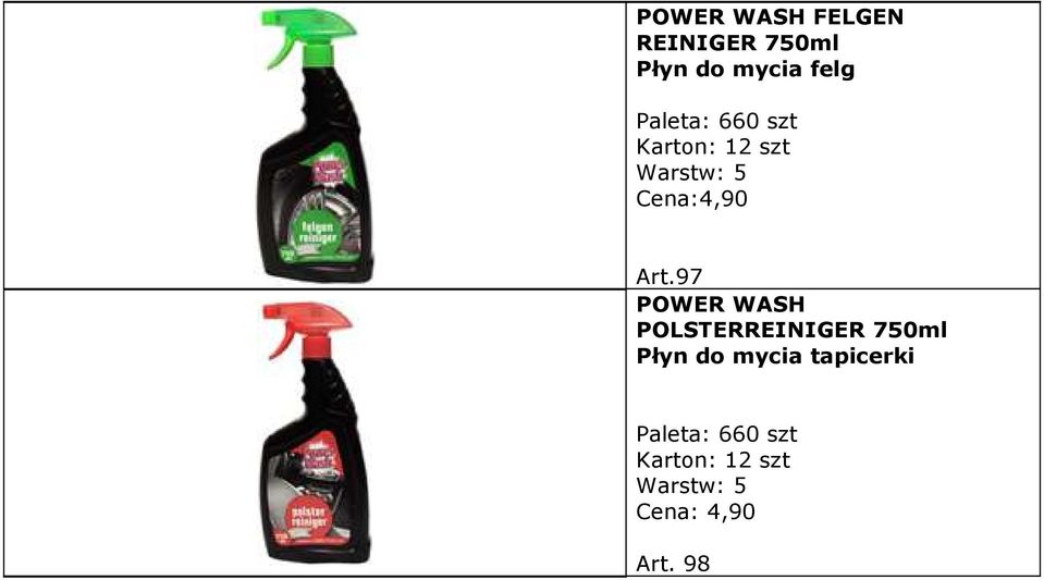 97 POWER WASH POLSTERREINIGER 750ml