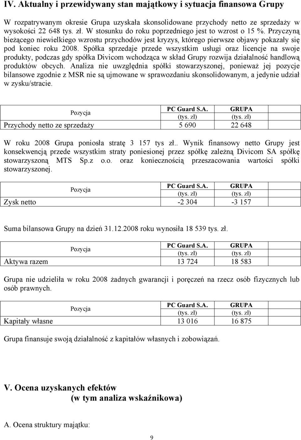 Spółka sprzedaje przede wszystkim usługi oraz licencje na swoje produkty, podczas gdy spółka Divicom wchodząca w skład Grupy rozwija działalność handlową produktów obcych.