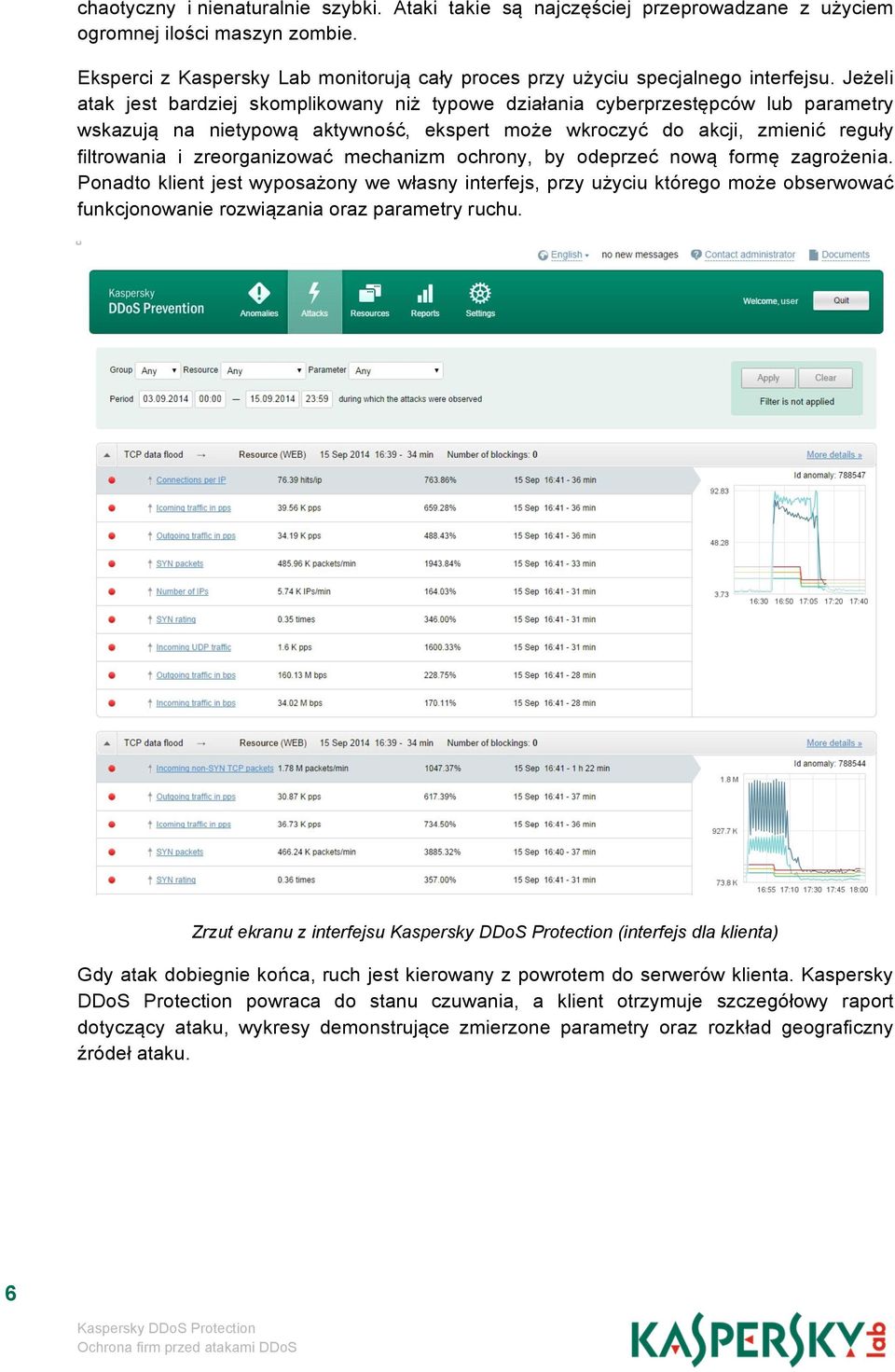 Jeżeli atak jest bardziej skomplikowany niż typowe działania cyberprzestępców lub parametry wskazują na nietypową aktywność, ekspert może wkroczyć do akcji, zmienić reguły filtrowania i