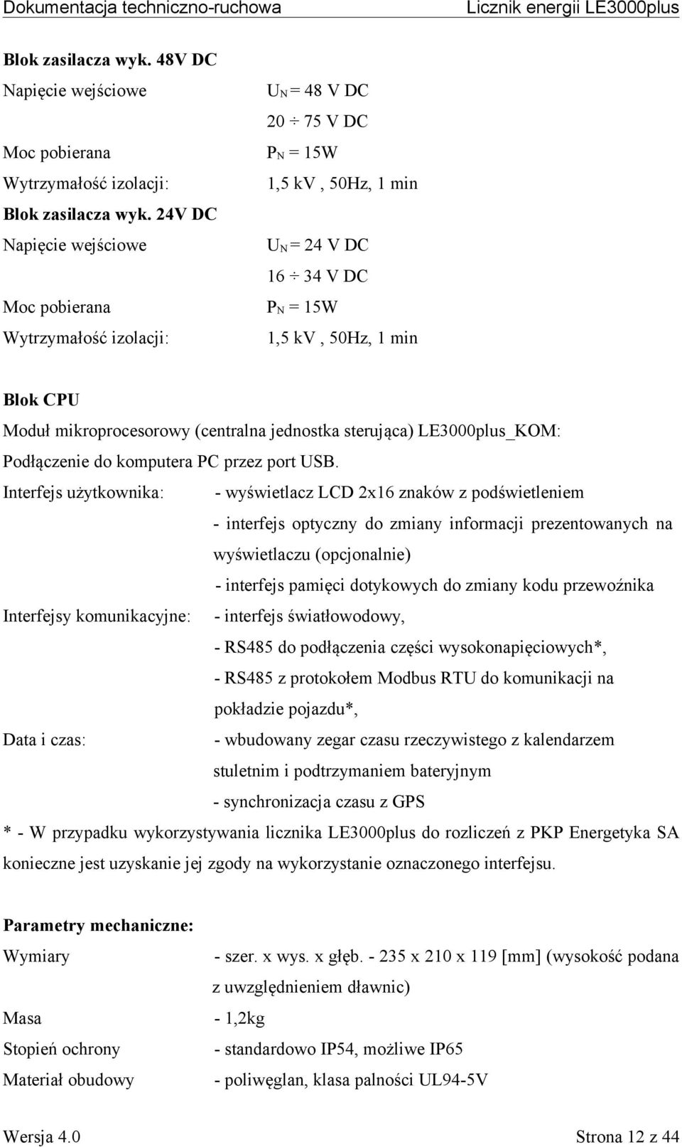 Podłączenie do komputera PC przez port USB.