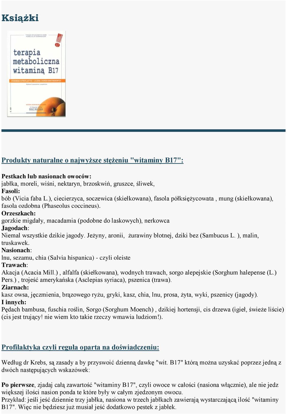 Lekarstwo Na Raka Witamina B17 Amigdalina Amygdalina