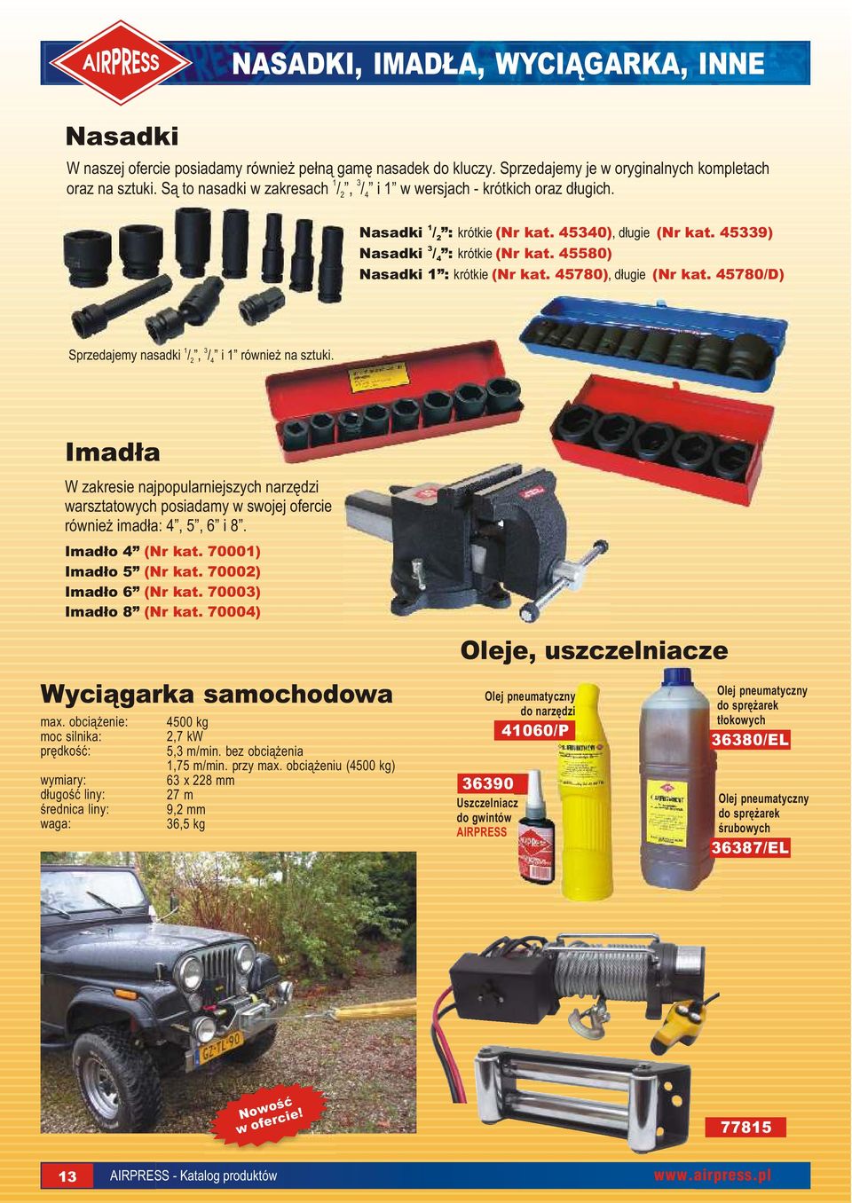 4570), d³ugie (Nr kat. 4570/D) Sprzedajemy nasadki /, / 4 i równie na sztuki. Imad³a W zakresie najpopularniejszych narzêdzi warsztatowych posiadamy w swojej ofercie równie imad³a: 4, 5, 6 i.