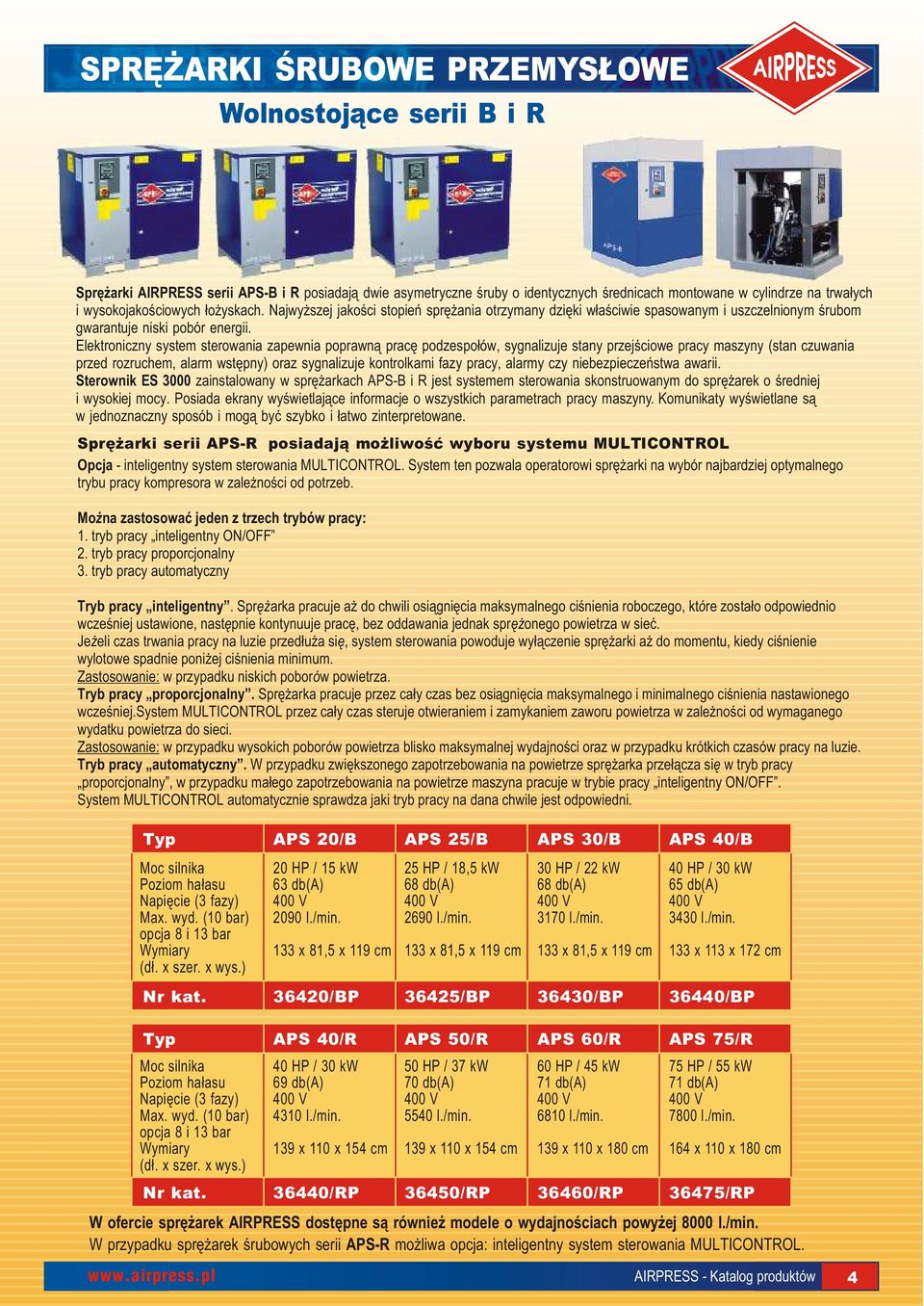Elektroniczny system sterowania zapewnia poprawn¹ pracê podzespo³ów, sygnalizuje stany przejœciowe pracy maszyny (stan czuwania przed rozruchem, alarm wstêpny) oraz sygnalizuje kontrolkami fazy