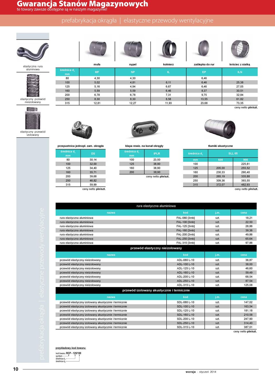IL EP ILN mm 80 4,30 4,30 6,46 100 5,02 4,81 6,11 6,46 25,38 125 5,16 4,94 6,67 6,46 27,05 160 5,59 5,59 6,46 8,37 30,51 200 6,78 6,78 7,31 9,75 32,84 250 8,30 8,30 8,58 13,55 61,82 315 12,81 12,27