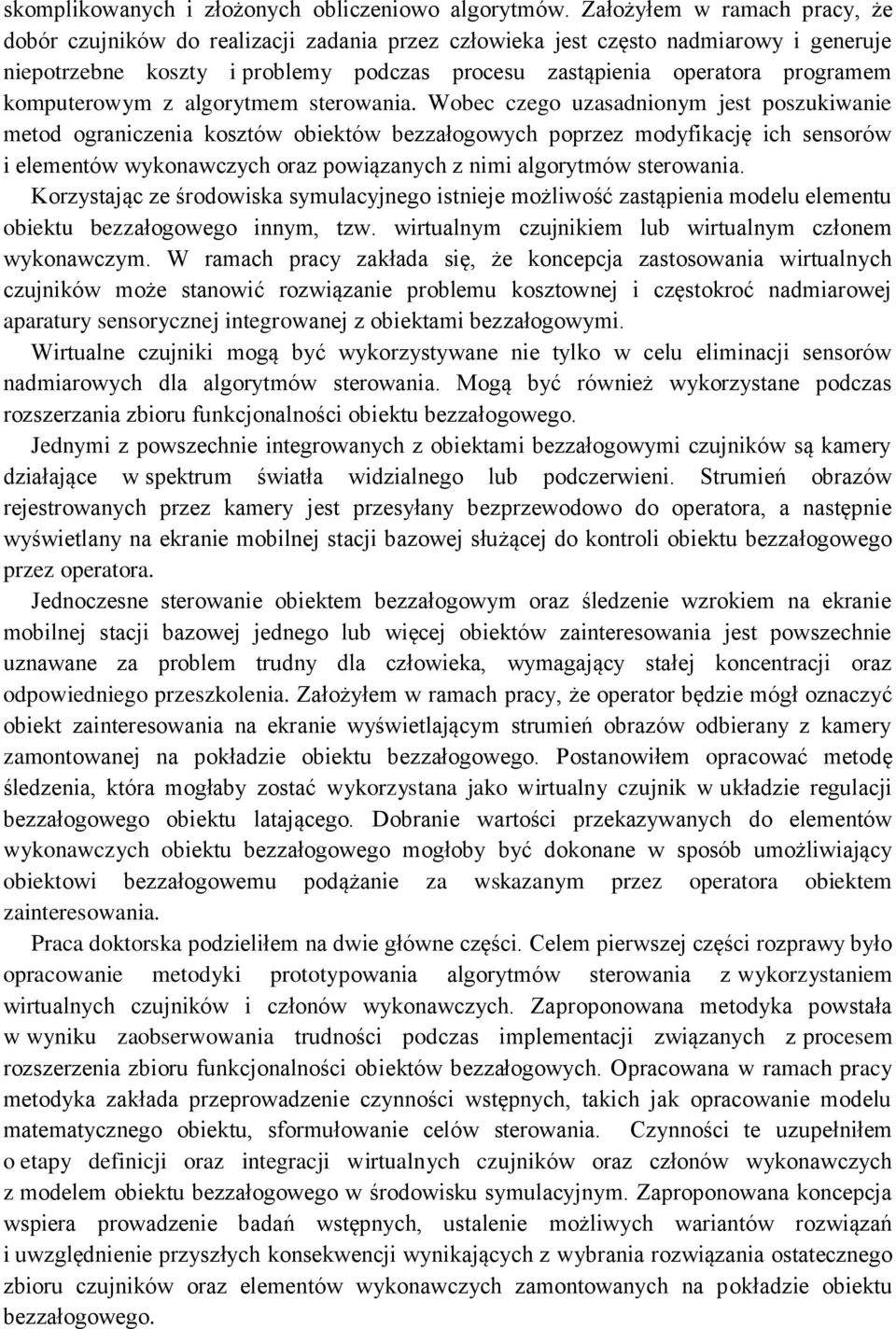 komputerowym z algorytmem sterowania.